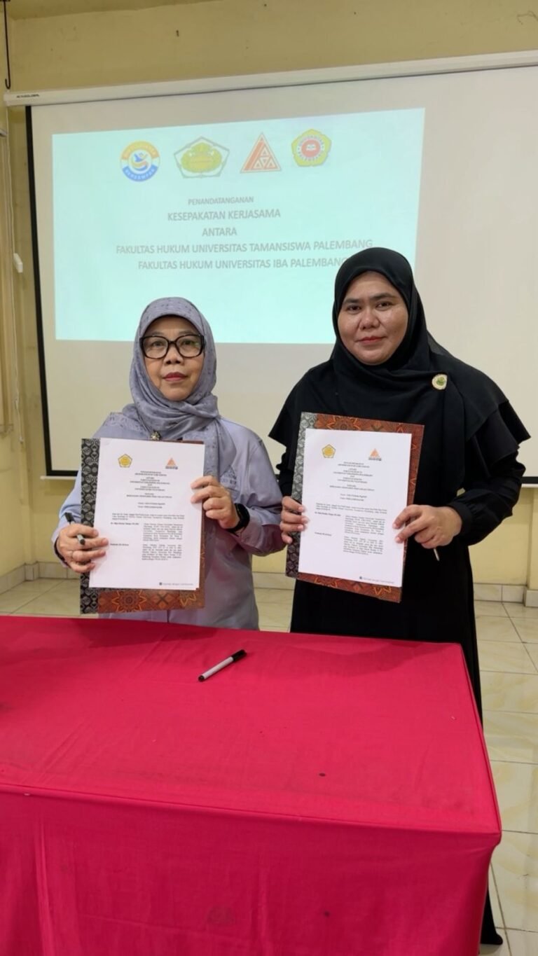 Penandatanganan perjanjian kerjasama antara fakultas hukum Unitas dengan Fakultas Hukum IBA